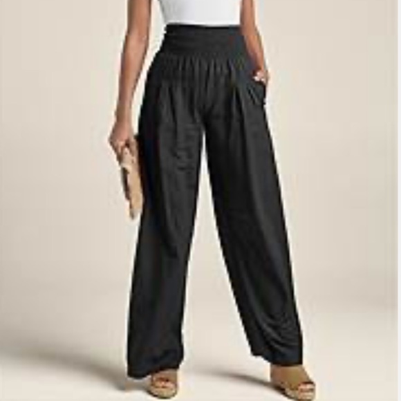 VENUS Pants - Smocked Waist Wide Leg Pant